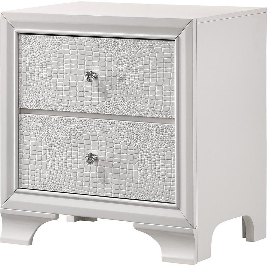 Crown Mark Lyssa B4310-2 Nightstand - Frost IMAGE 1